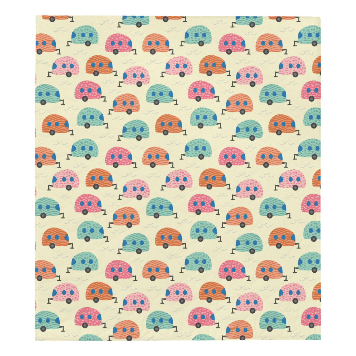 Camper Pattern Print Design 06 Premium Quilt