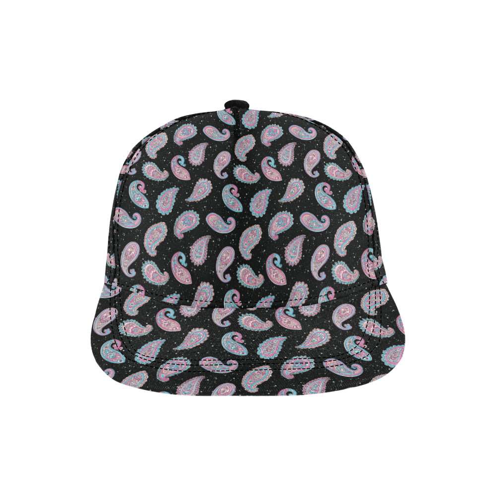 Paisley Pink Design Mandala Print Snapback Cap