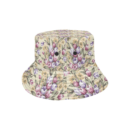 Tulip Pattern Print Design TP04 Unisex Bucket Hat