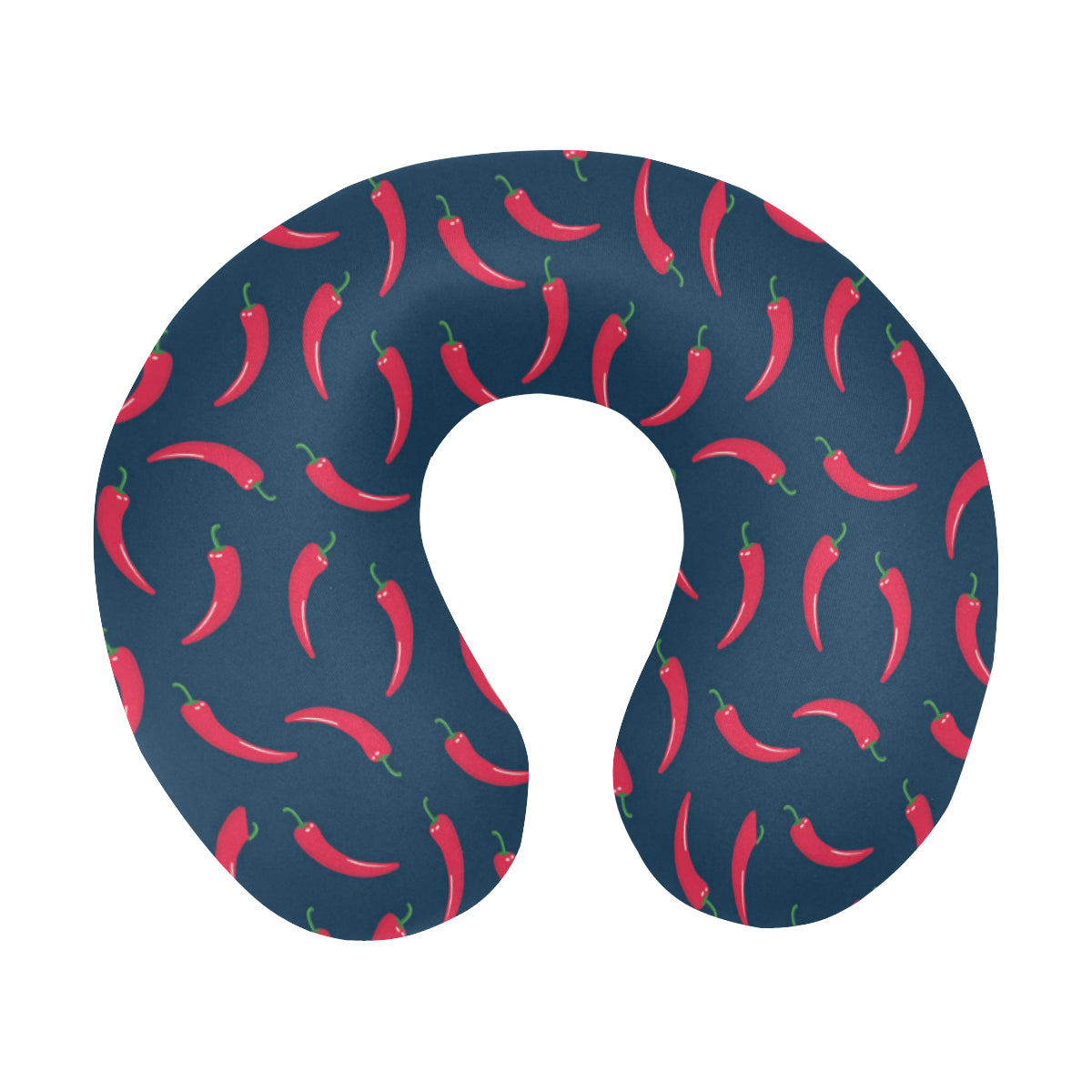 Chilli Pepper Pattern Print Design 03 U-Shaped Travel Neck Pillow