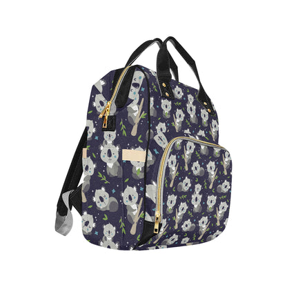 Koala Pattern Print Design 04 Diaper Bag Backpack