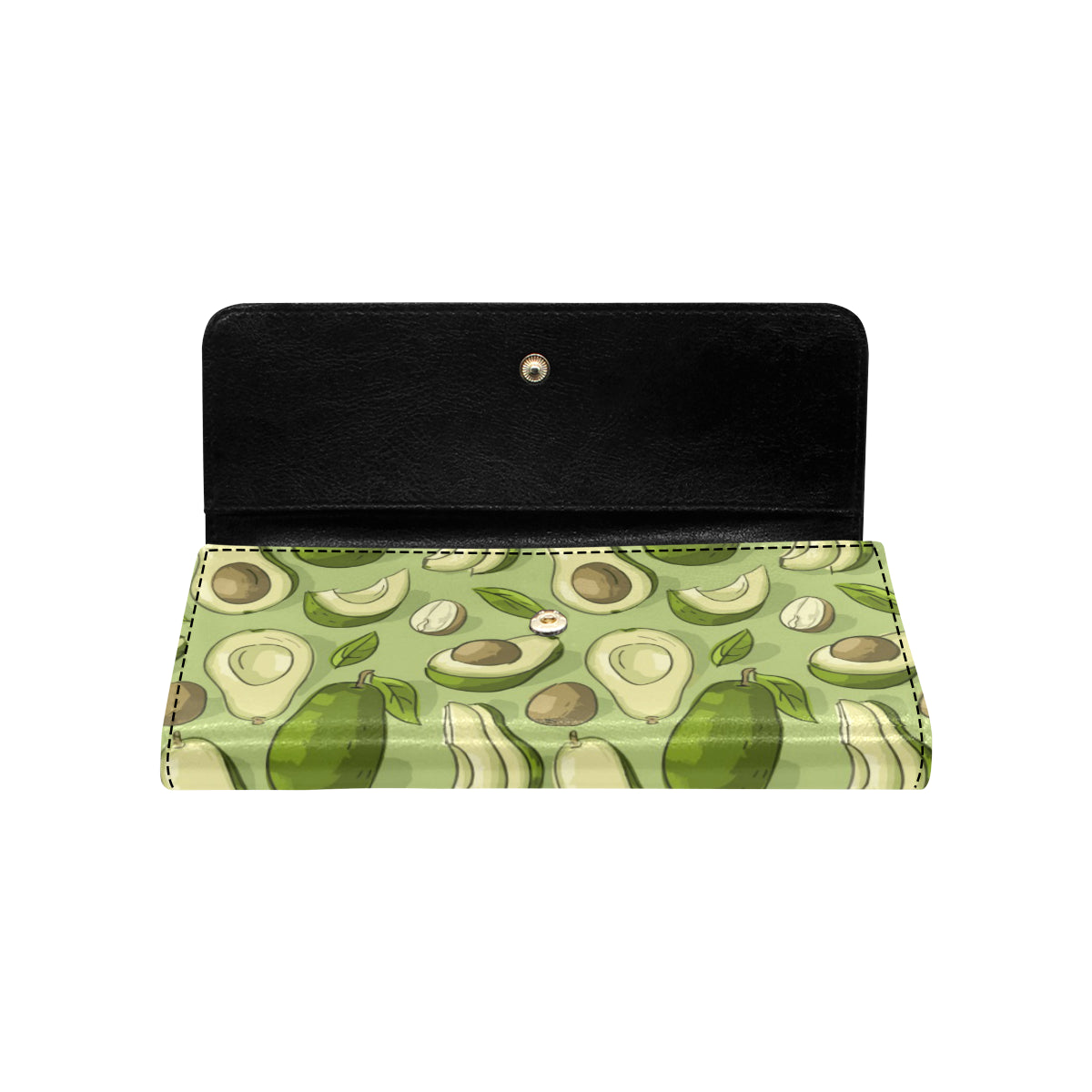 Avocado Pattern Print Design AC03 Women's Trifold Wallet