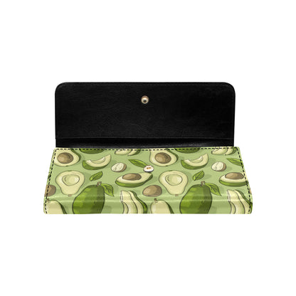 Avocado Pattern Print Design AC03 Women's Trifold Wallet