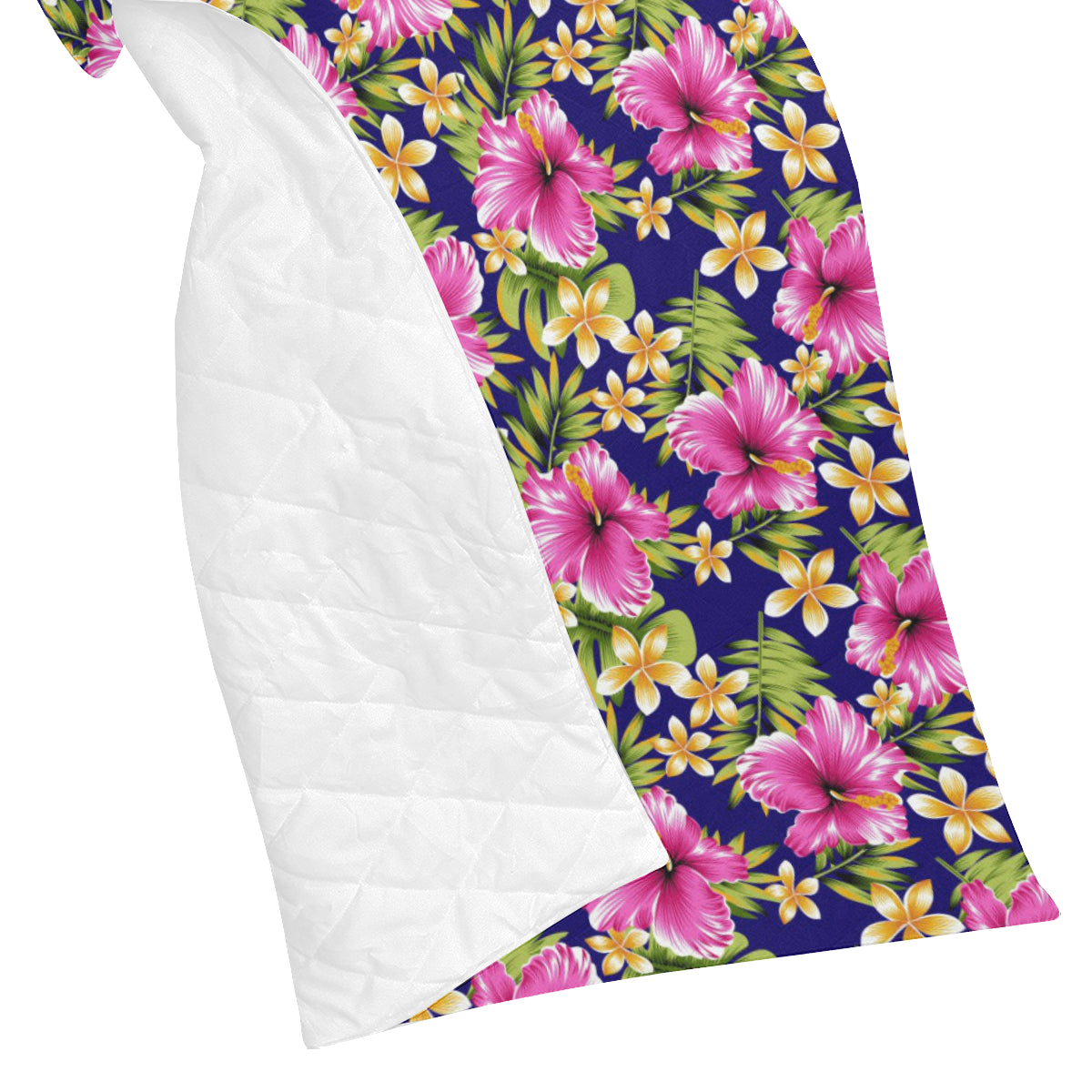 Pink Hibiscus Pattern Print Design HB027 Premium Quilt