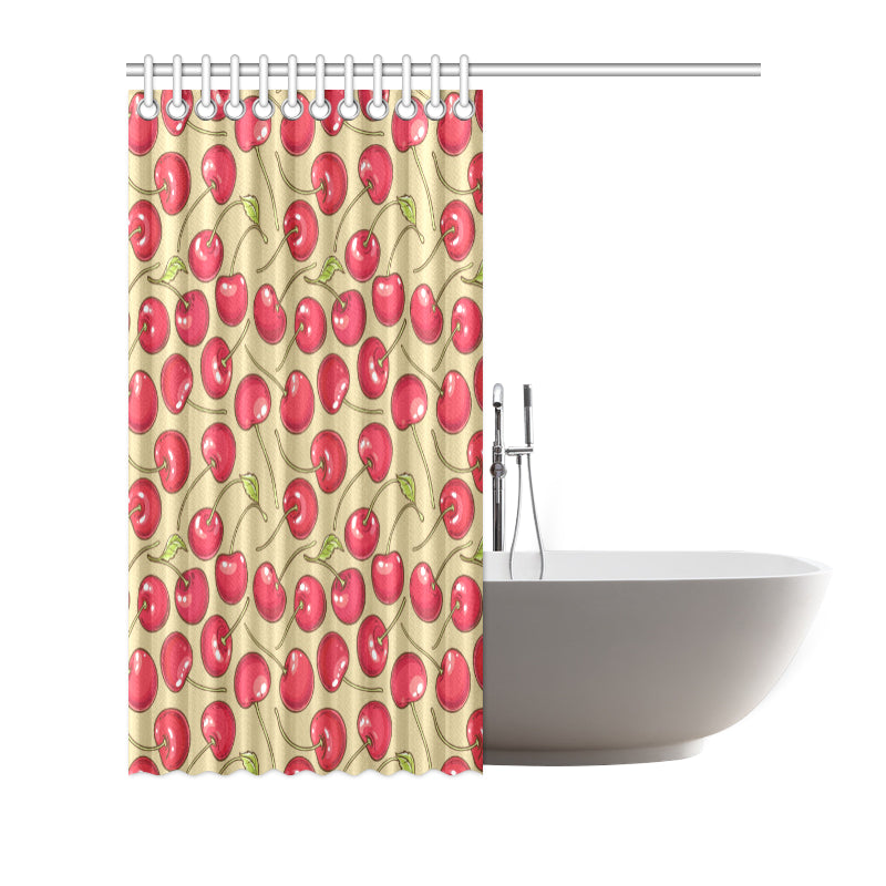 Cherry Pattern Print Design CH05 Shower Curtain