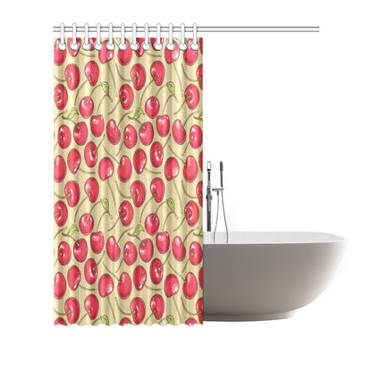 Cherry Pattern Print Design CH05 Shower Curtain