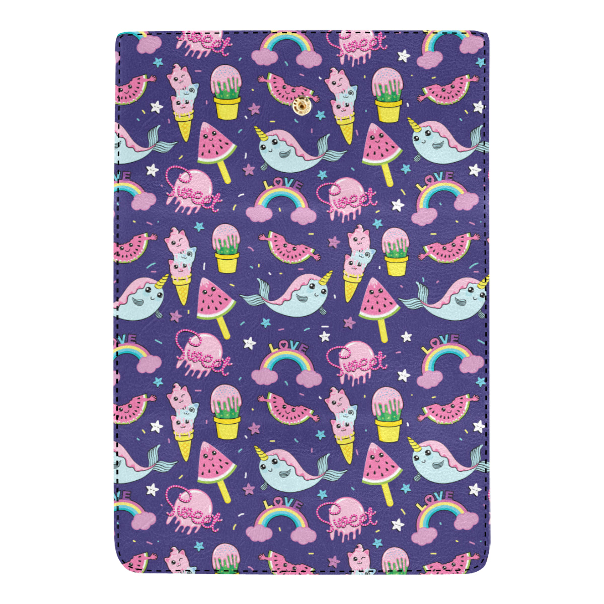 Narwhal Cute Pattern Print Design 02 Women's Trifold Wallet