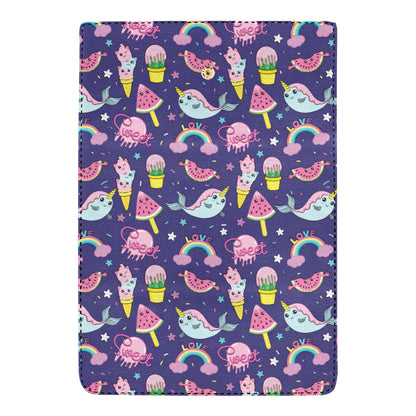 Narwhal Cute Pattern Print Design 02 Women's Trifold Wallet