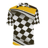 Checkered Flag Racing Style Men Polo Shirt
