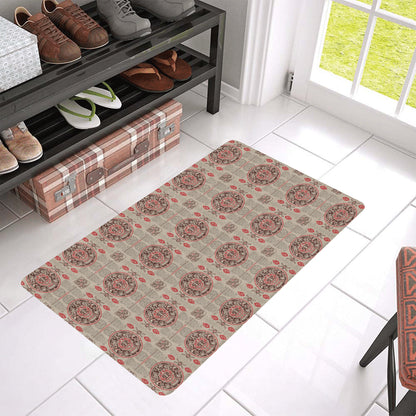 Calendar Aztec Print Pattern Rubber Doormat