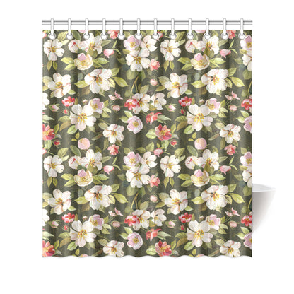 Apple blossom Pattern Print Design AB01 Shower Curtain