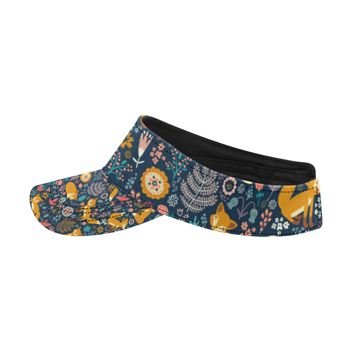 Fox Cute Jungle Print Pattern Unisex Sun Visor