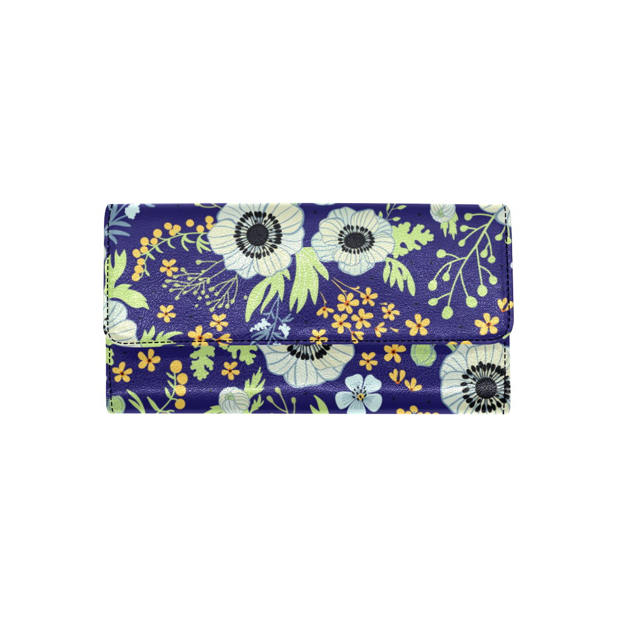 Anemone Pattern Print Design AM06 Women's Trifold Wallet