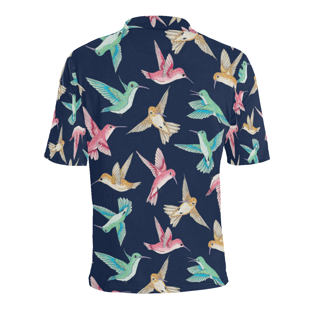 Hummingbird Cute Pattern Print Design 01 Men Polo Shirt
