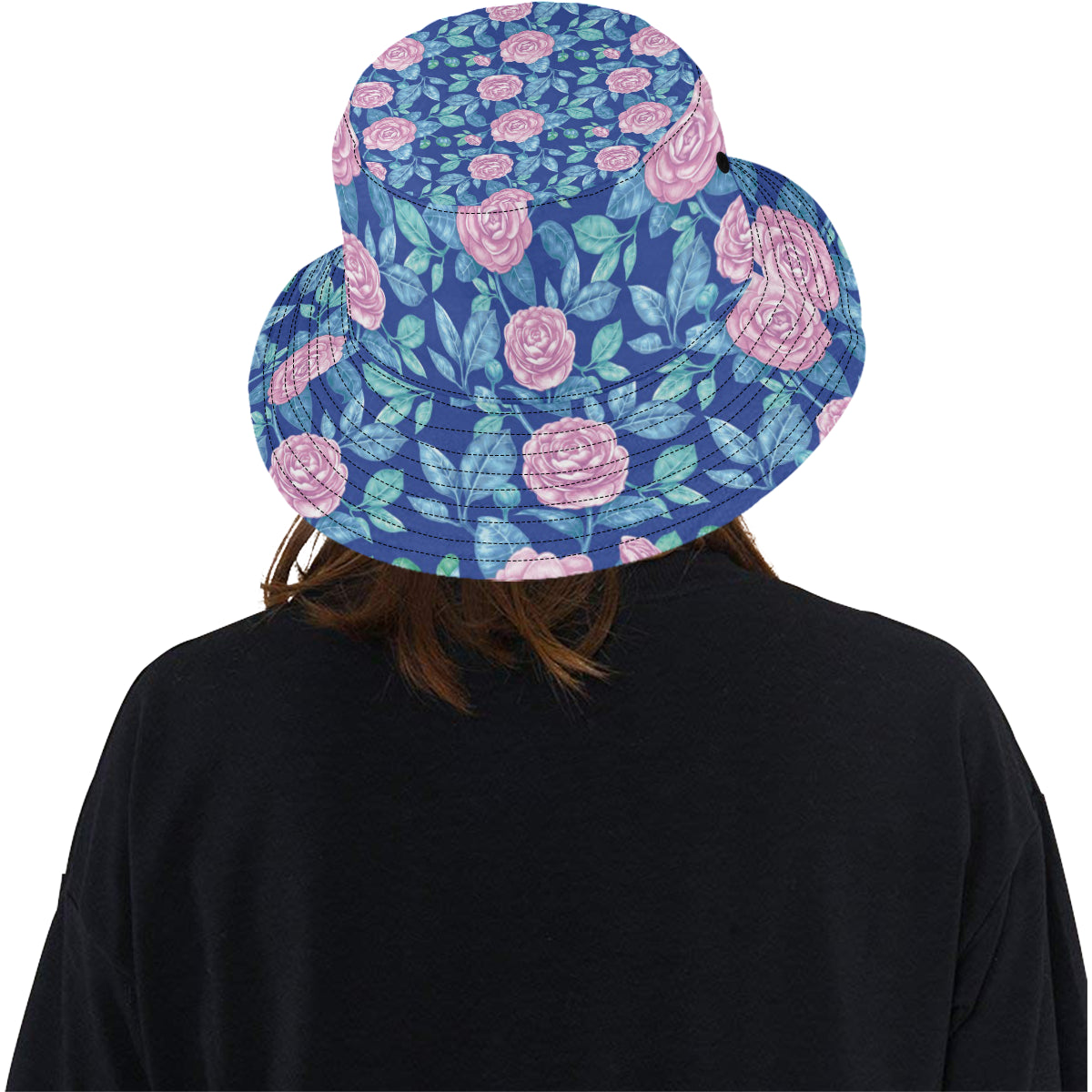 Camellia Pattern Print Design CM05 Unisex Bucket Hat