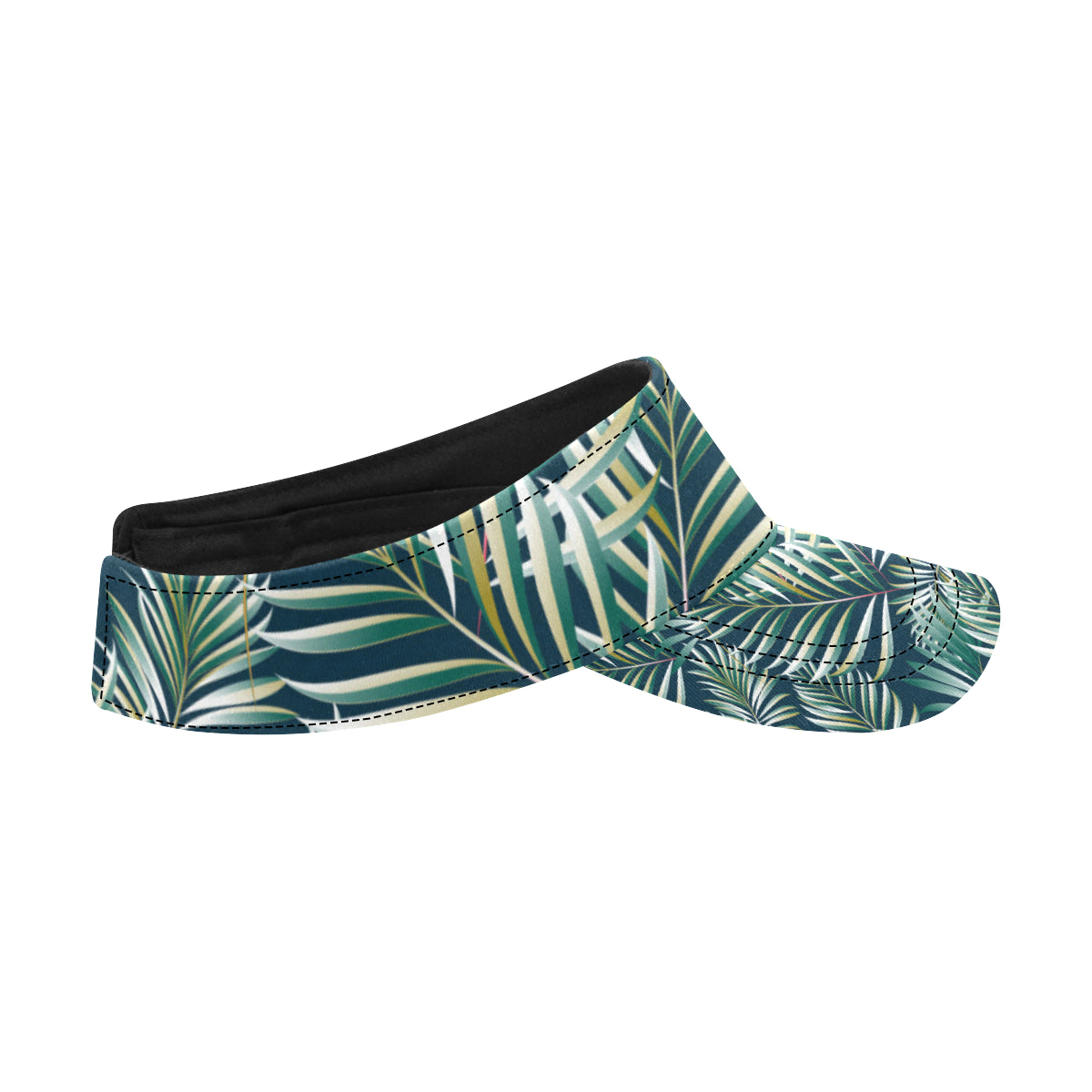 Sun Spot Tropical Palm Leaves hower Curtain Unisex Sun Visor