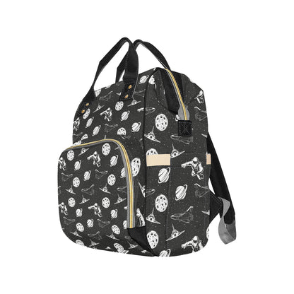 Space Astronauts Print Diaper Bag Backpack