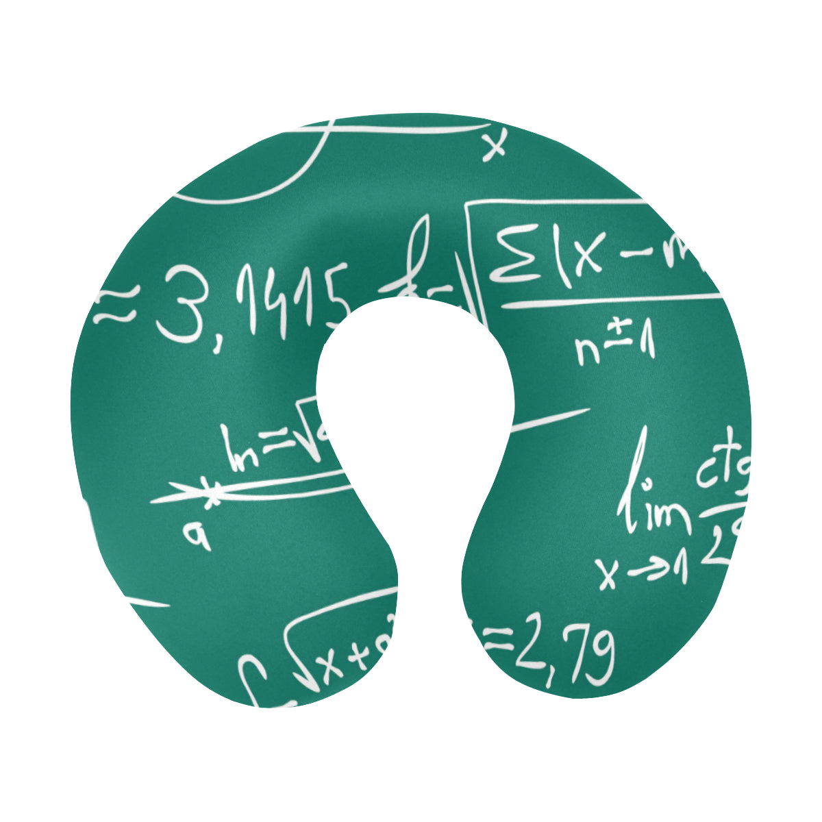 Math Pattern Print Design 01 U-Shaped Travel Neck Pillow