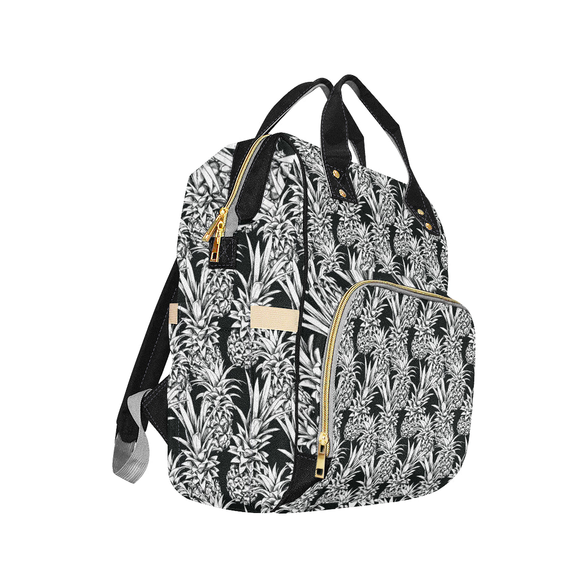 Pineapple Pattern Print Design PP08 Diaper Bag Backpack