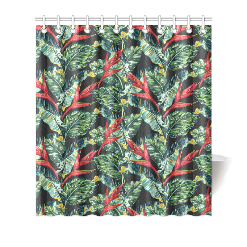 Bird Of Paradise Pattern Print Design BOP06 Shower Curtain