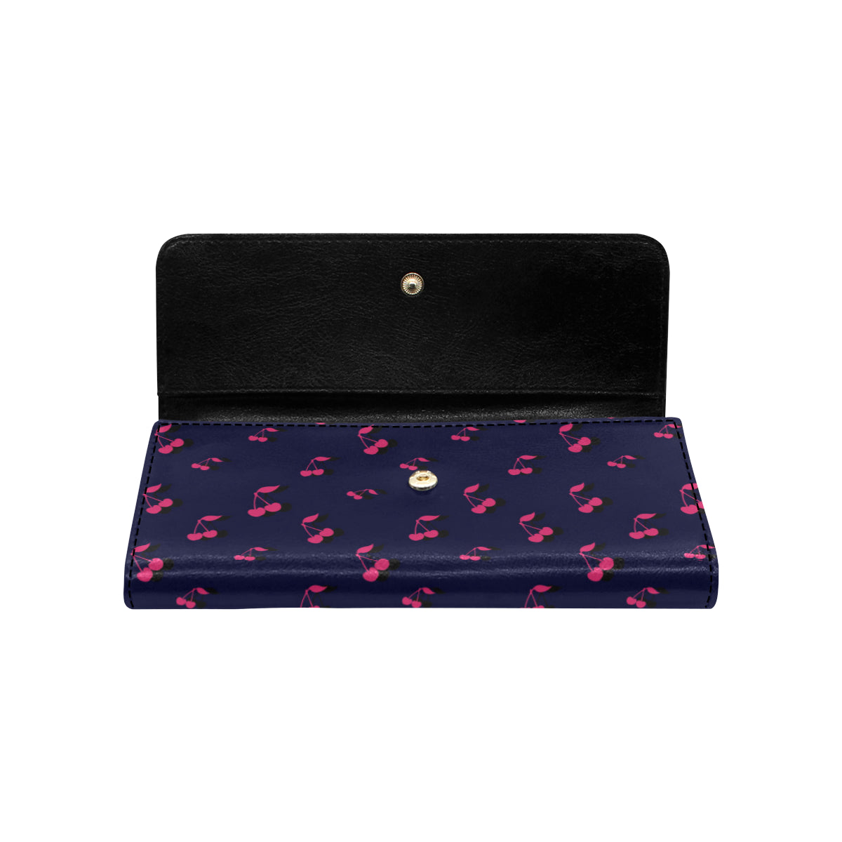 Cherry Pattern Print Design 02 Women's Trifold Wallet