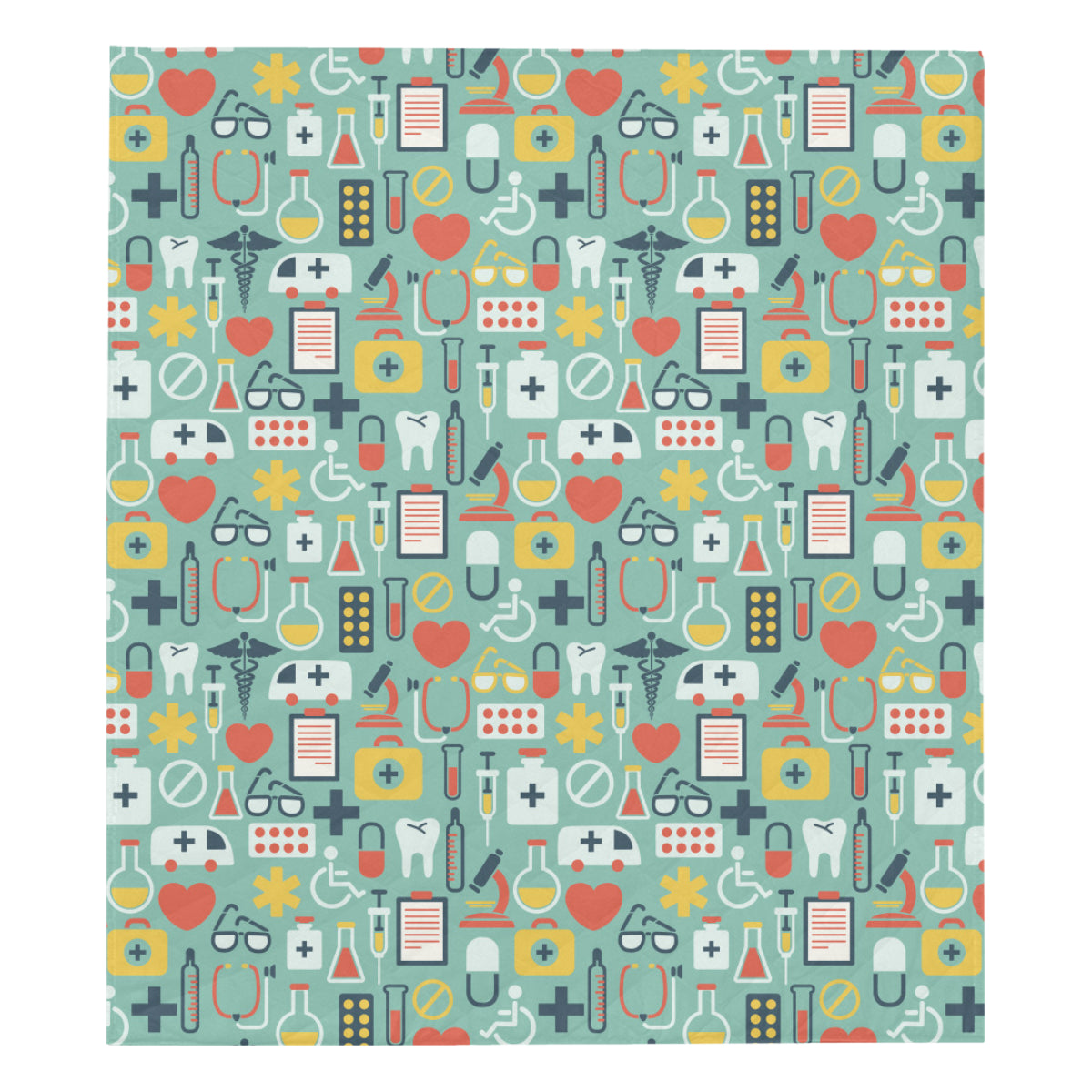 Medical Pattern Print Design 02 Premium Quilt