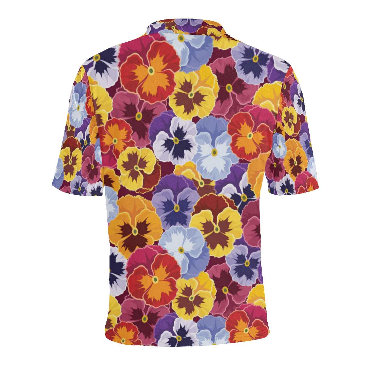 Pansy Pattern Print Design PS01 Men Polo Shirt