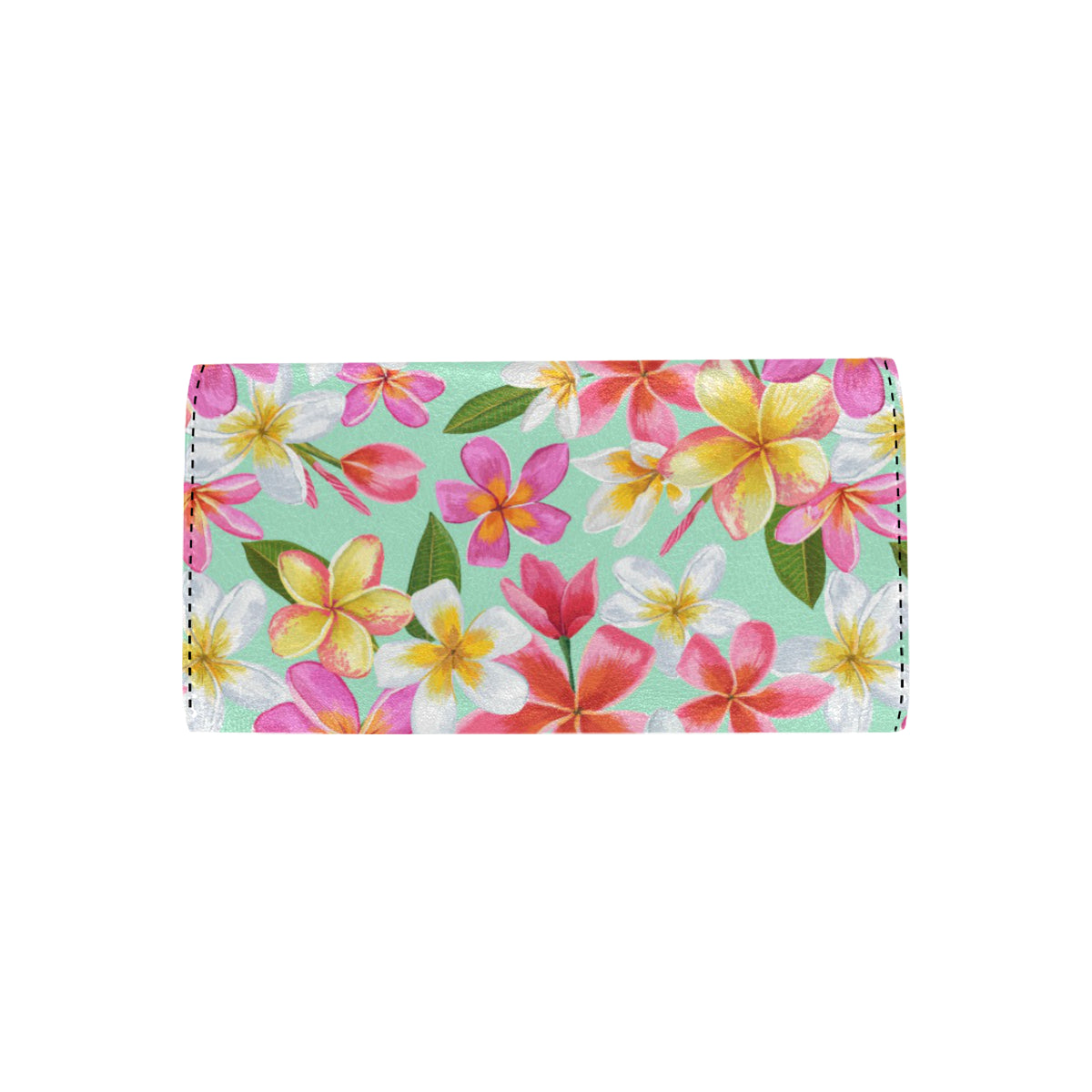Plumeria Pattern Print Design PM014 Women's Trifold Wallet