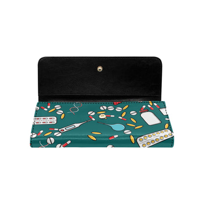 Nurse Pattern Print Design A05 Women's Trifold Wallet