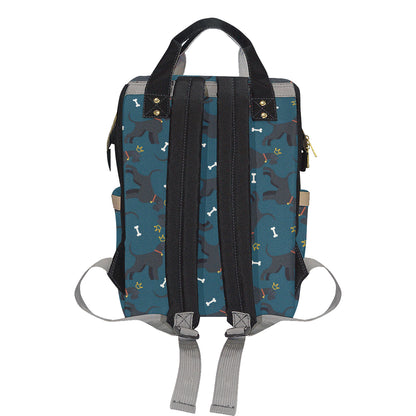 Schnauzers Pattern Print Design A04 Diaper Bag Backpack