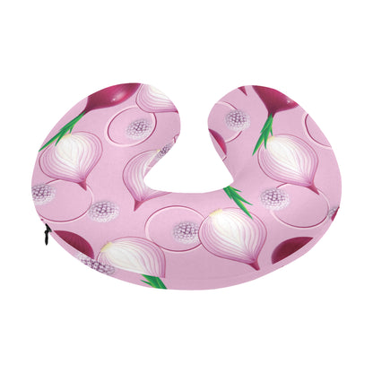Onion Pattern Print Design A01 U-Shaped Travel Neck Pillow