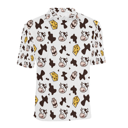 Cow Pattern Print Design 06 Men Polo Shirt