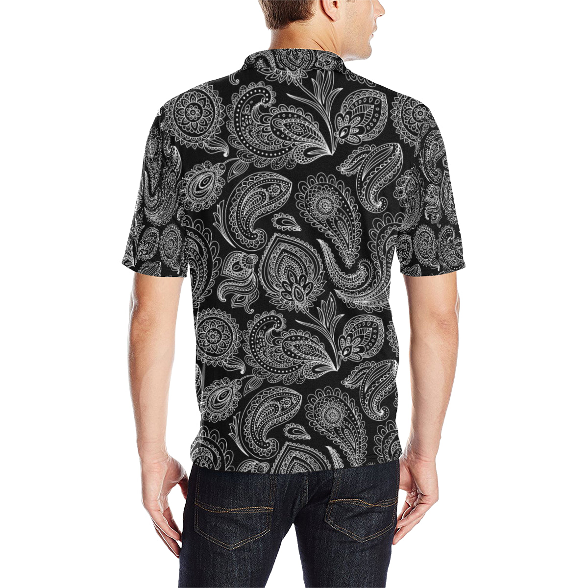 Paisley Pattern Print Design A04 Men Polo Shirt