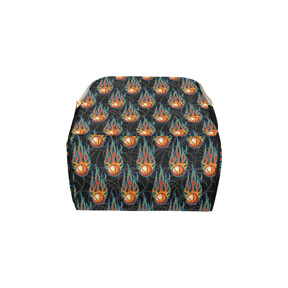 Basketball Fire Print Pattern Diaper Bag Backpack