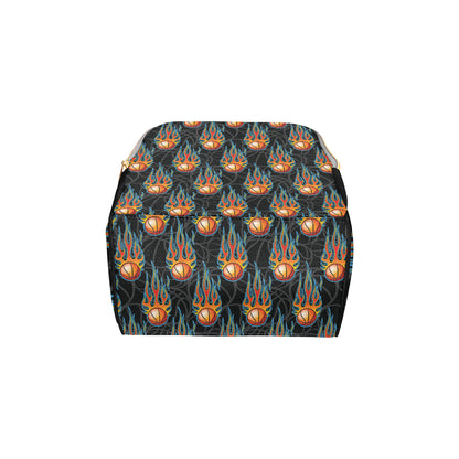 Basketball Fire Print Pattern Diaper Bag Backpack