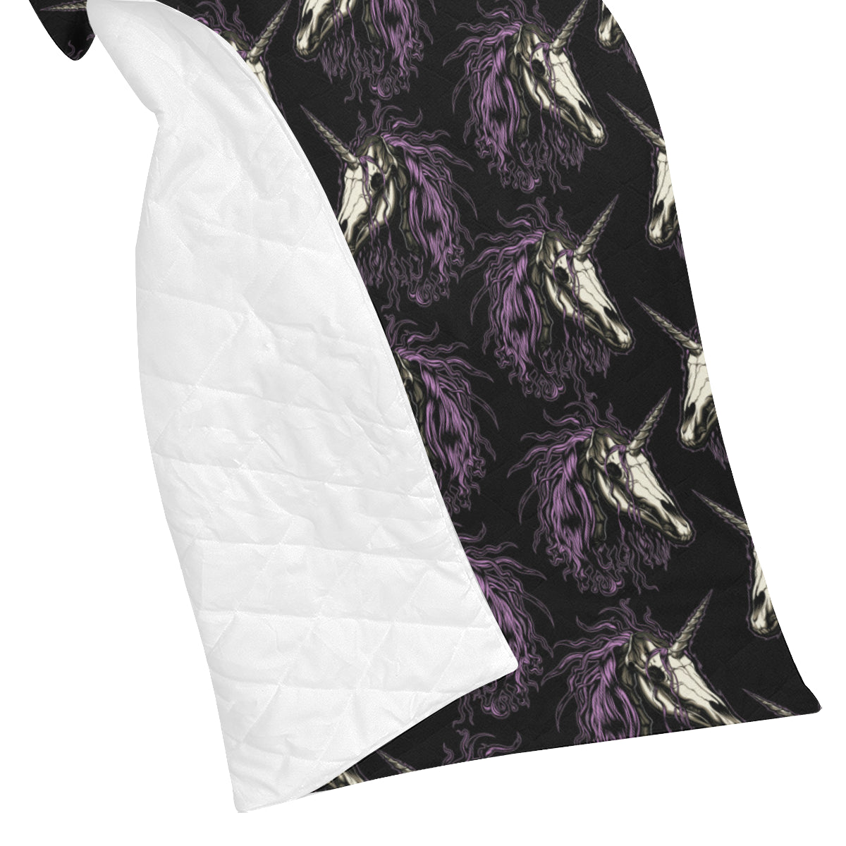 Unicorn Skull head Premium Quilt