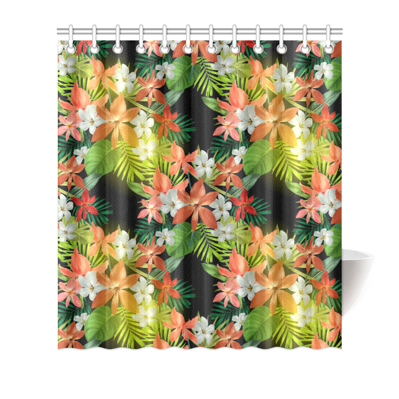Amaryllis Pattern Print Design AL07 Shower Curtain