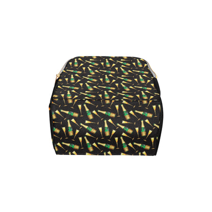 Champagne Pattern Print Design 02 Diaper Bag Backpack