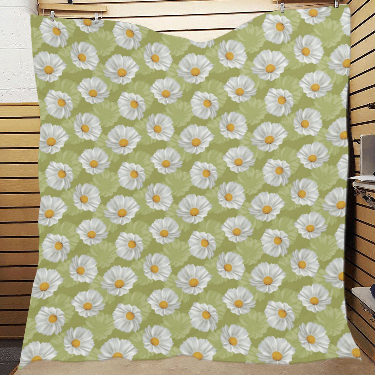Daisy Pattern Print Design DS06 Premium Quilt