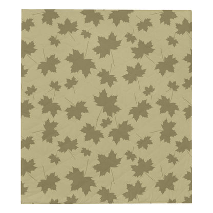 Maple Leaf Pattern Print Design 01 Premium Quilt