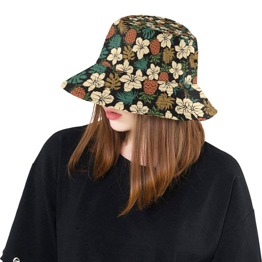 Hawaiian Themed Pattern Print Design H08 Unisex Bucket Hat