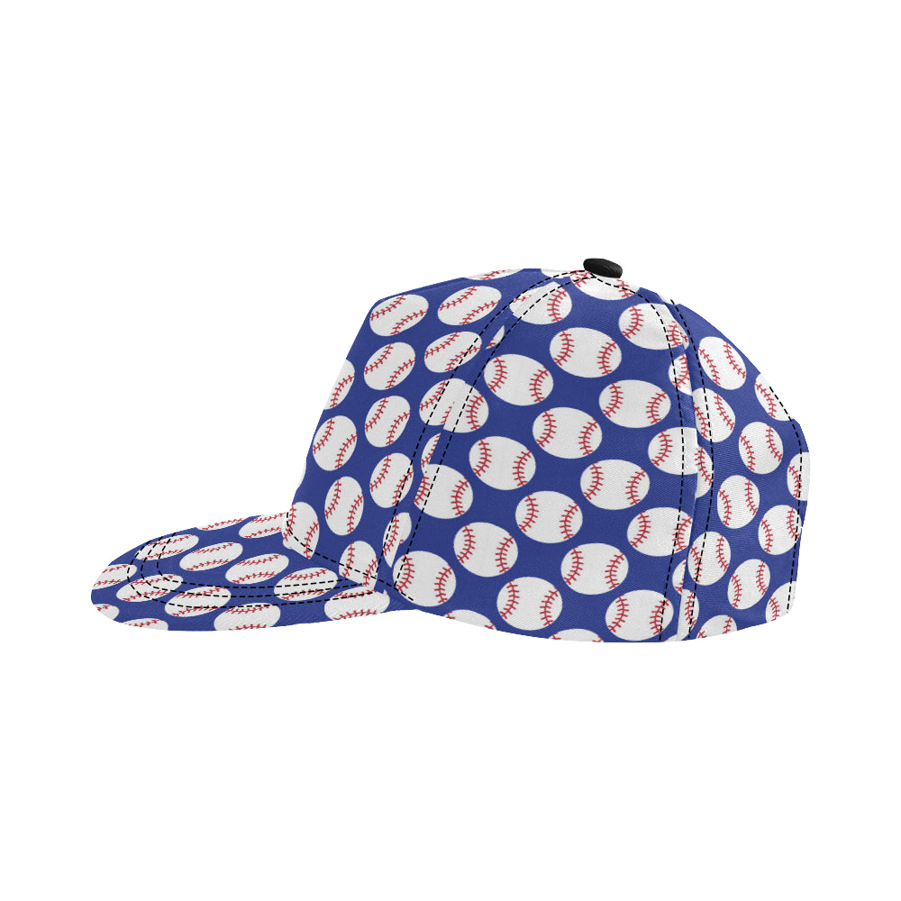 Baseball Blue Background Snapback Cap