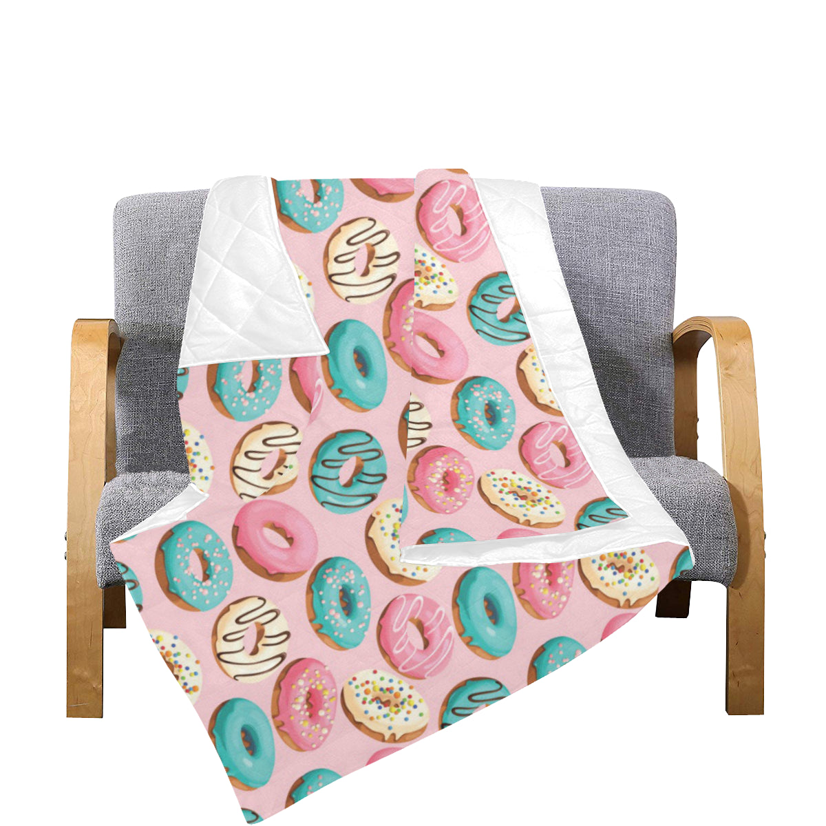 Donut Pattern Print Design DN06 Premium Quilt