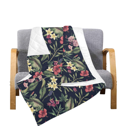 Tropical Flower Pattern Premium Quilt