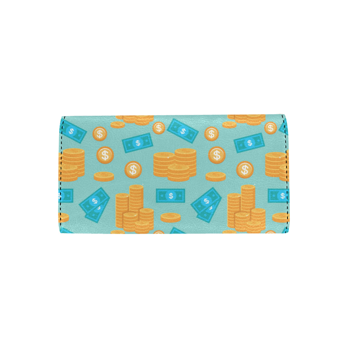 Money Pattern Print Design 03 Women's Trifold Wallet