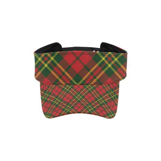 Plaid Holiday Pattern Print Design A01 Unisex Sun Visor