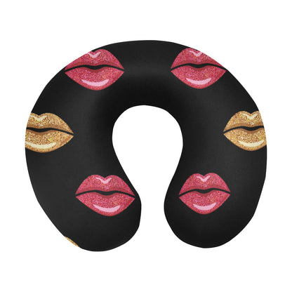 Lip Pattern Print Design 03 U-Shaped Travel Neck Pillow