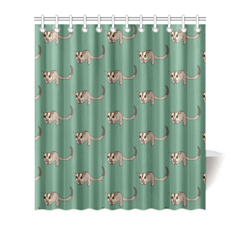 Sugar Glider Pattern Print Design 01 Shower Curtain