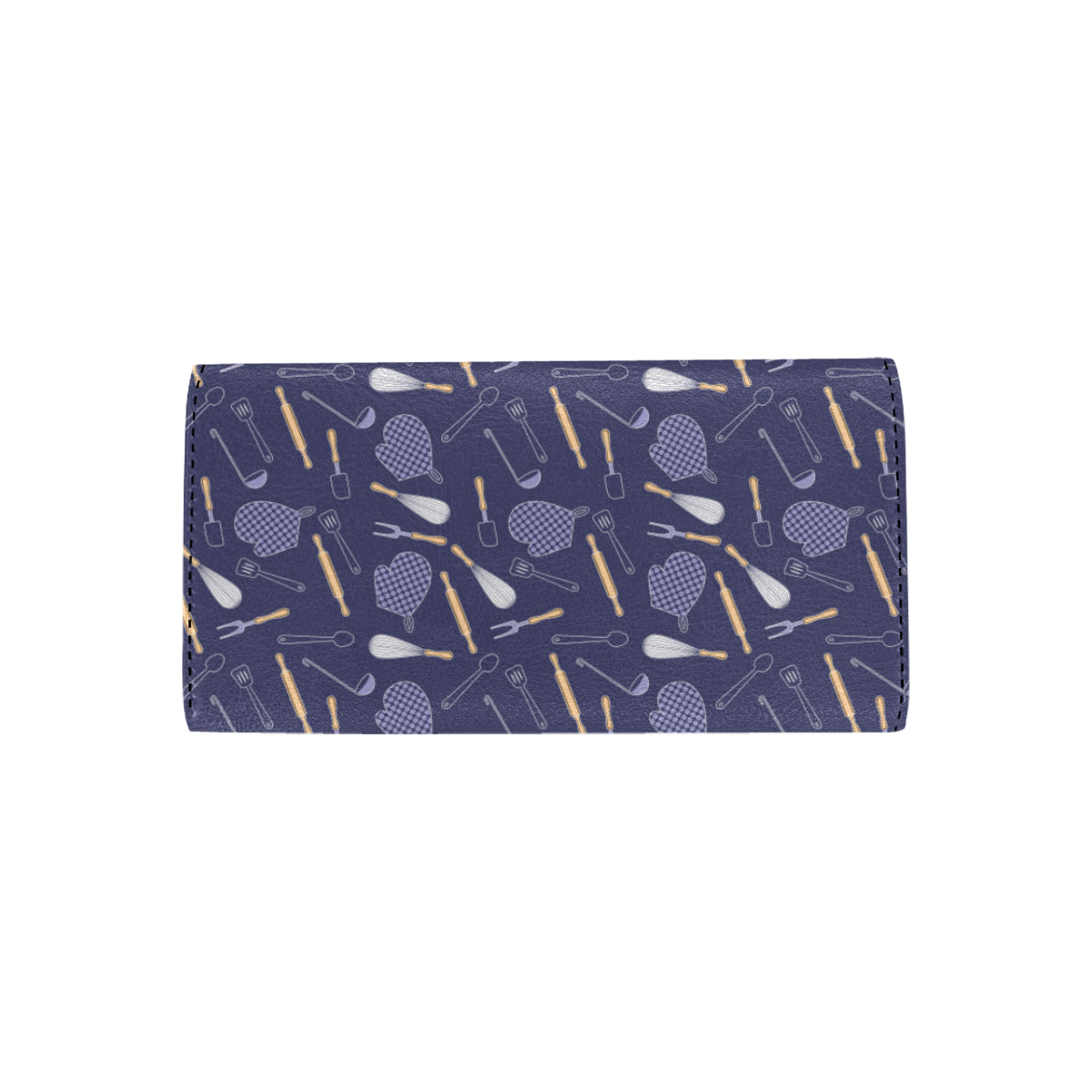 Cooking Kitchen Tools Pattern Print Design 04 Women's Trifold Wallet