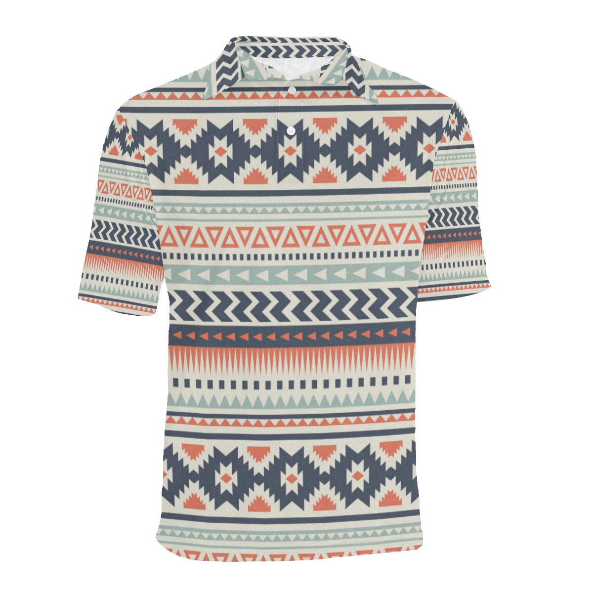 Tribal Aztec vintage pattern Men Polo Shirt